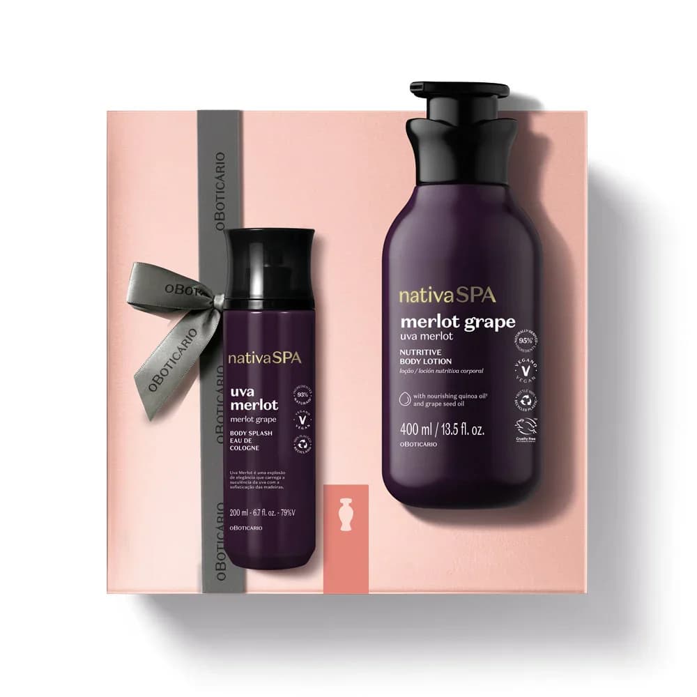 O Boticário Body Splash Nativa Spa Uva Merlot 200ml (Original)