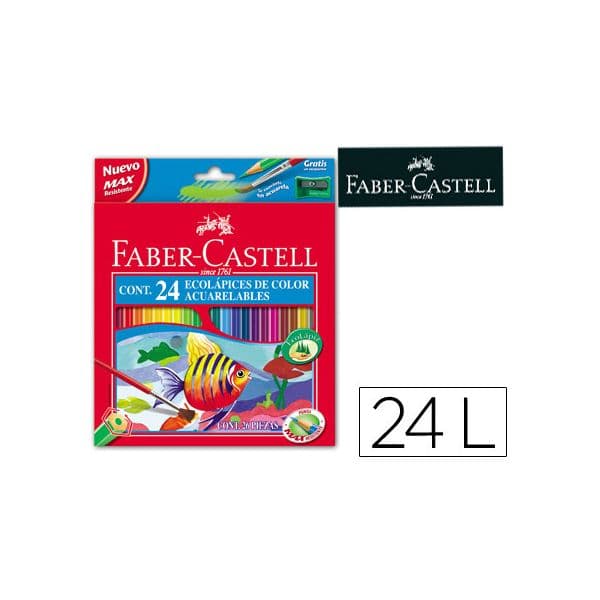 Faber-Castell Lápis de Cor Aquareláveis Ecolápis 24 un. - 120224