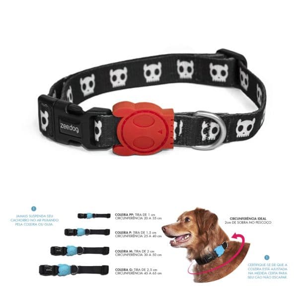 Zee.Dog Coleira Skull L