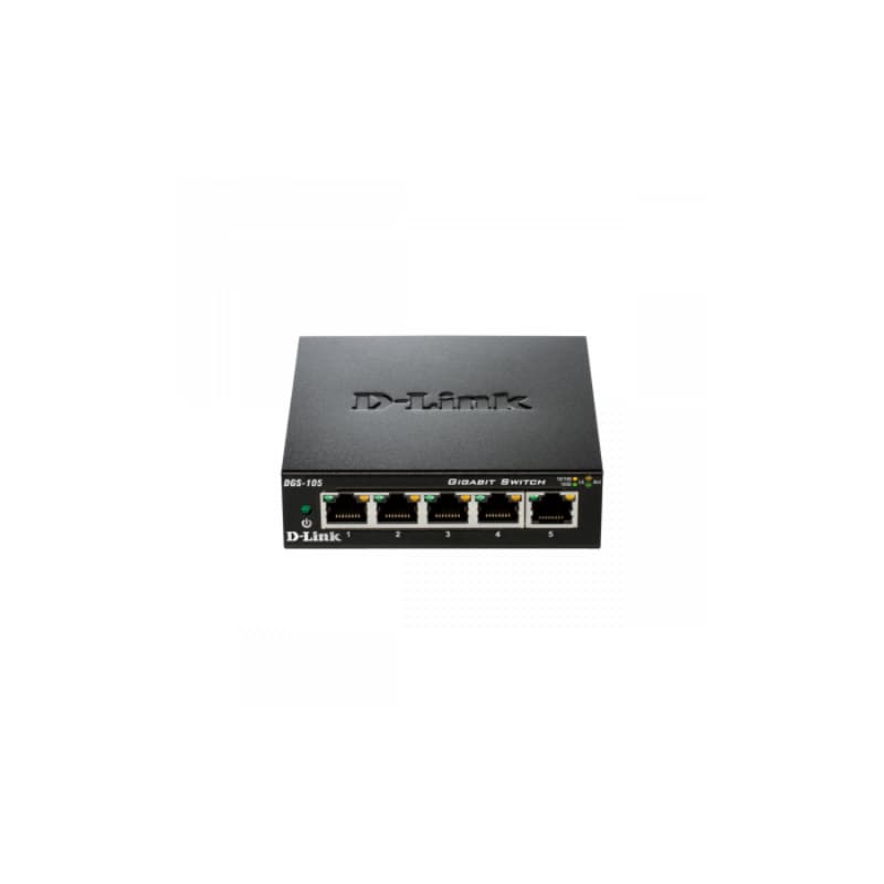 Switch D-Link DGS‑105 5-Port Gigabit Unmanaged Desktop - MEGAONLINE