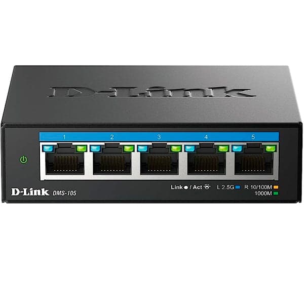 SWITCH DE REDE D-LINK 5 PORTAS 2.5GBE MULTI-GIGABIT - DMS-105