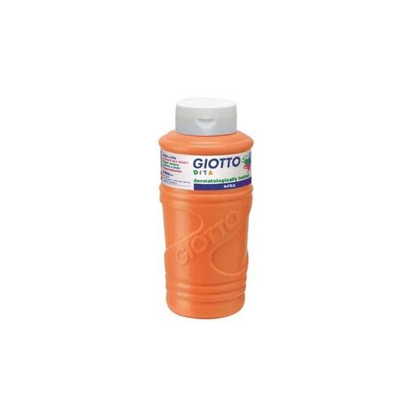 Giotto Guache Pintura Dedos Laranja Dita 750ml