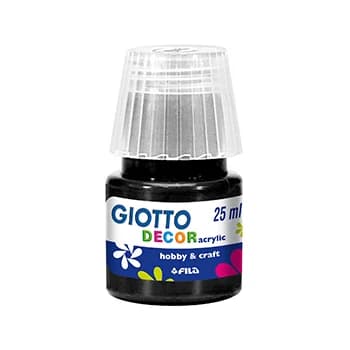 Giotto Guache Líquido Decor Acrilico 25ml Preto