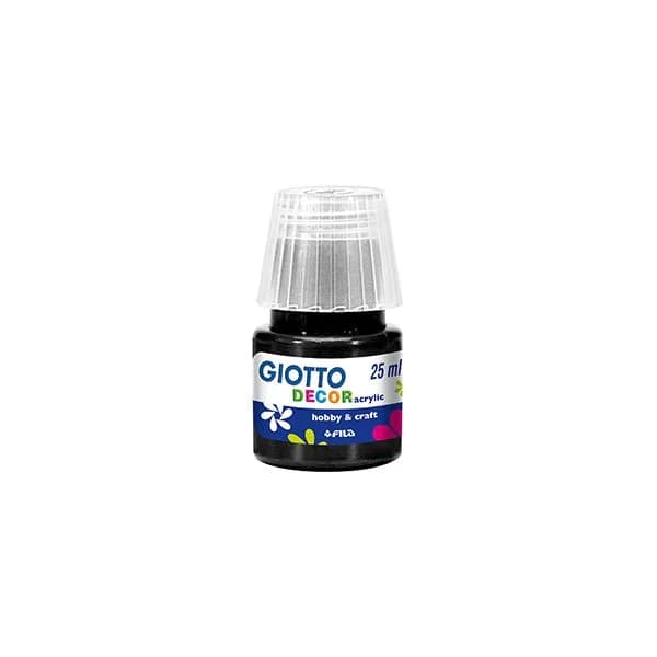 Giotto Guache Líquido Decor Acrilico 25ml Preto