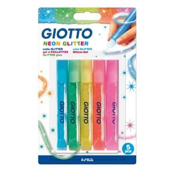 Giotto Marcadores Glitter Glue Neon 10,5ml 5 un.