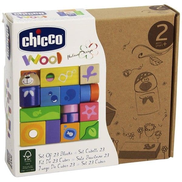Cubos Chicco Wood 23 Peças