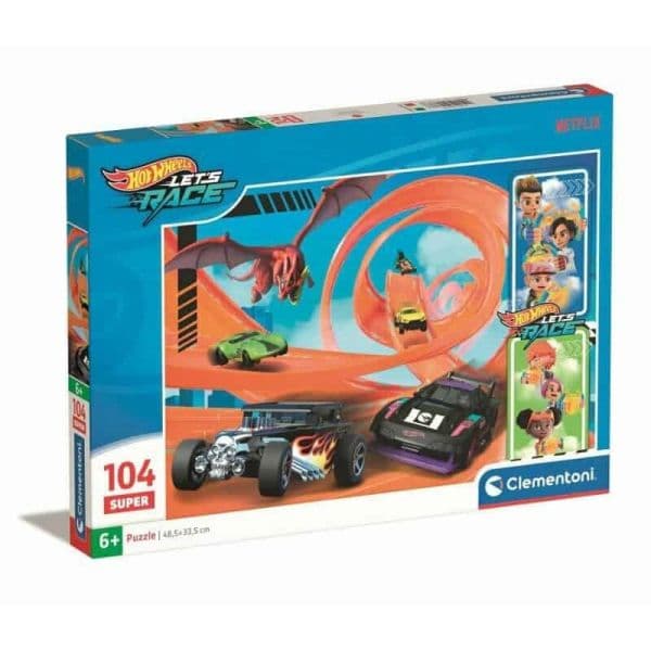 Clementoni Puzzle 104 Peças: Super Hotwheels