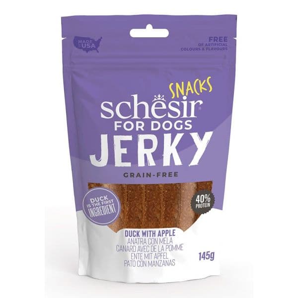 Schesir Snacks naturais de Pato e maçã 145g
