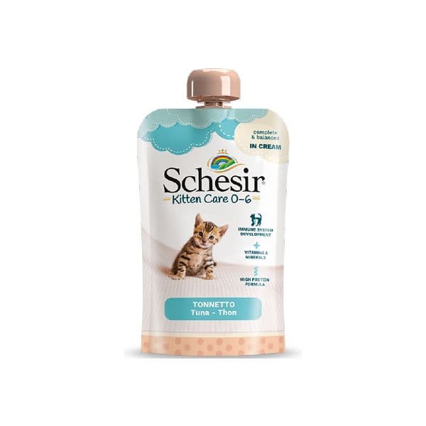 Ração Húmida Schesir Kitten Care Atum 0-6 Meses 150g