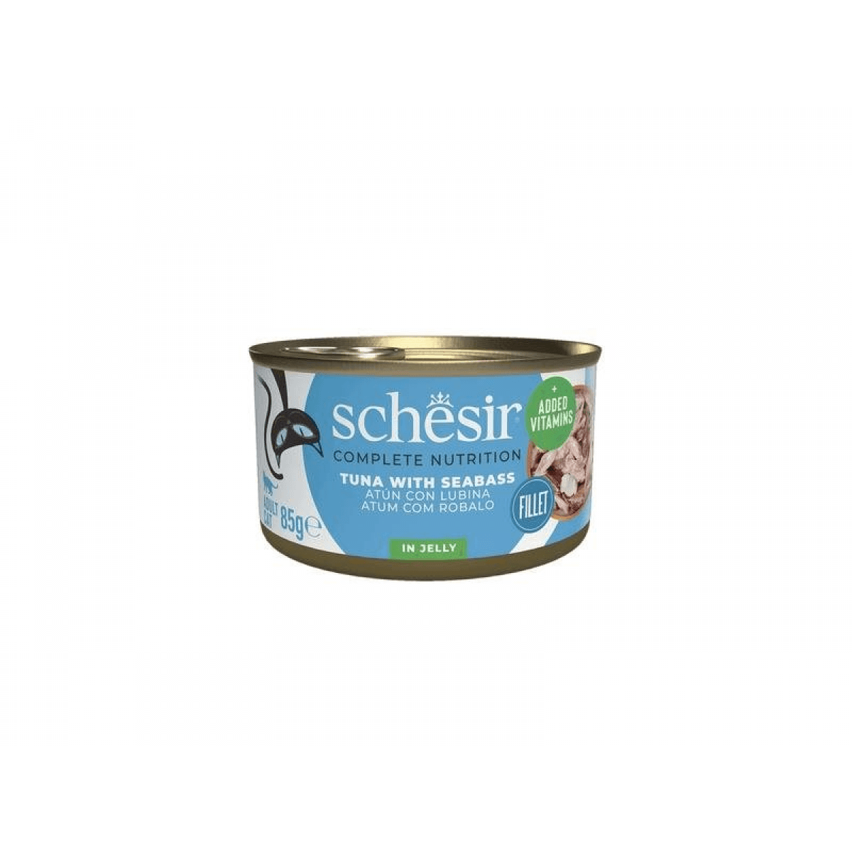 Ração Húmida Schesir Nature Tuna & Sea Bass Wet Cat 85g