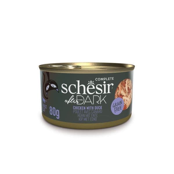 Ração Húmida Schesir After Dark Wholefood Frango & Pato 80g