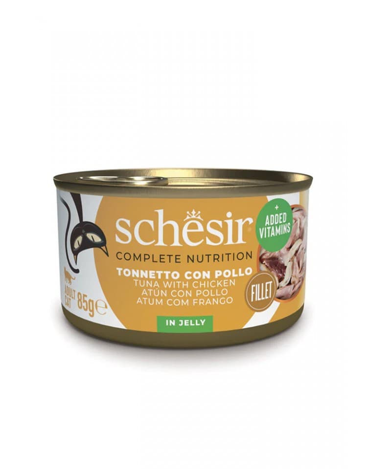 Ração Húmida Schesir Nature Tuna & Chicken Fillets Wet Cat 85g
