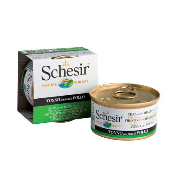 Ração Húmida Schesir Nature Tuna & Chicken Fillets Wet Cat 85g