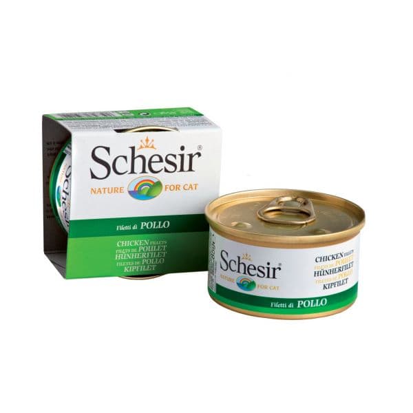 Ração Húmida Schesir Nature Chicken Fillets Wet Cat 85g