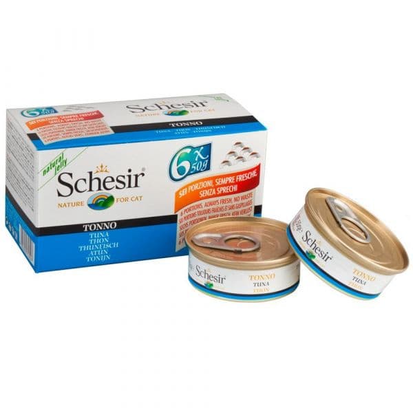 Ração Húmida Schesir S Gelatina 6 X 50 G Atum