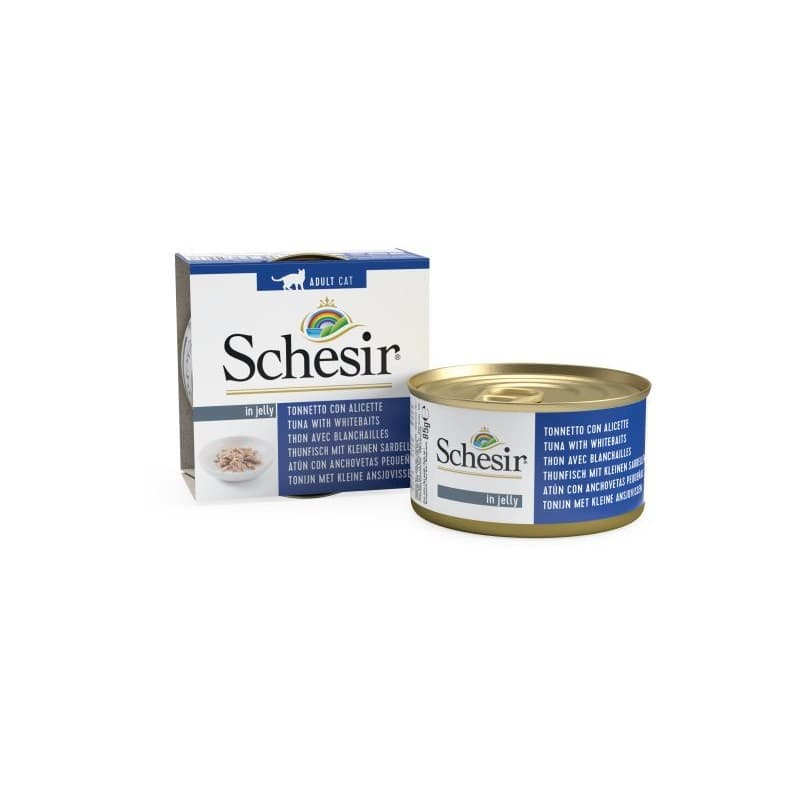 Schesir Lata Gato de Atún con anchovetas y arroz al natural 85 gr
