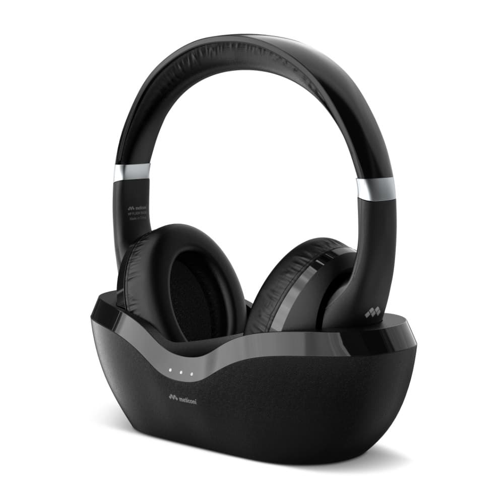 Auscultadores Bluetooth co Base – Preto – FLASH BASE