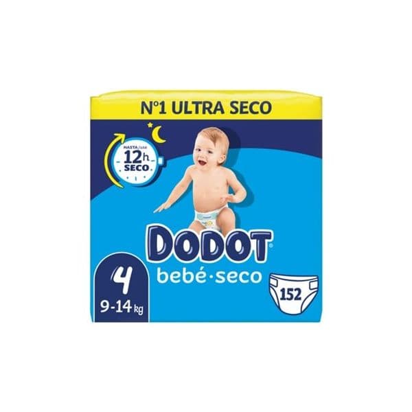Fraldas Dodot Bebé Seco T4 (9-14 Kg) 4x38 Unidades