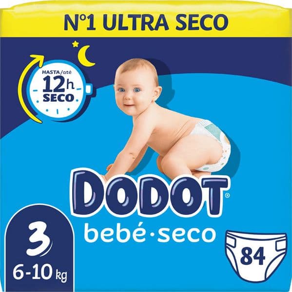 Fraldas Dodot Bebé Seco T3 (6-10kg) 84 unidades