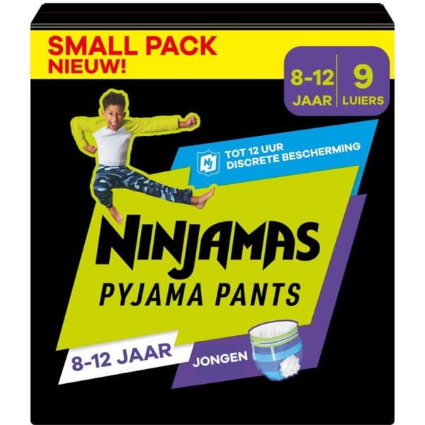 Fraldas Pampers Ninjamas Pyjama Pants para Menino 8-12 Anos (27-43Kg) 9 Unidades