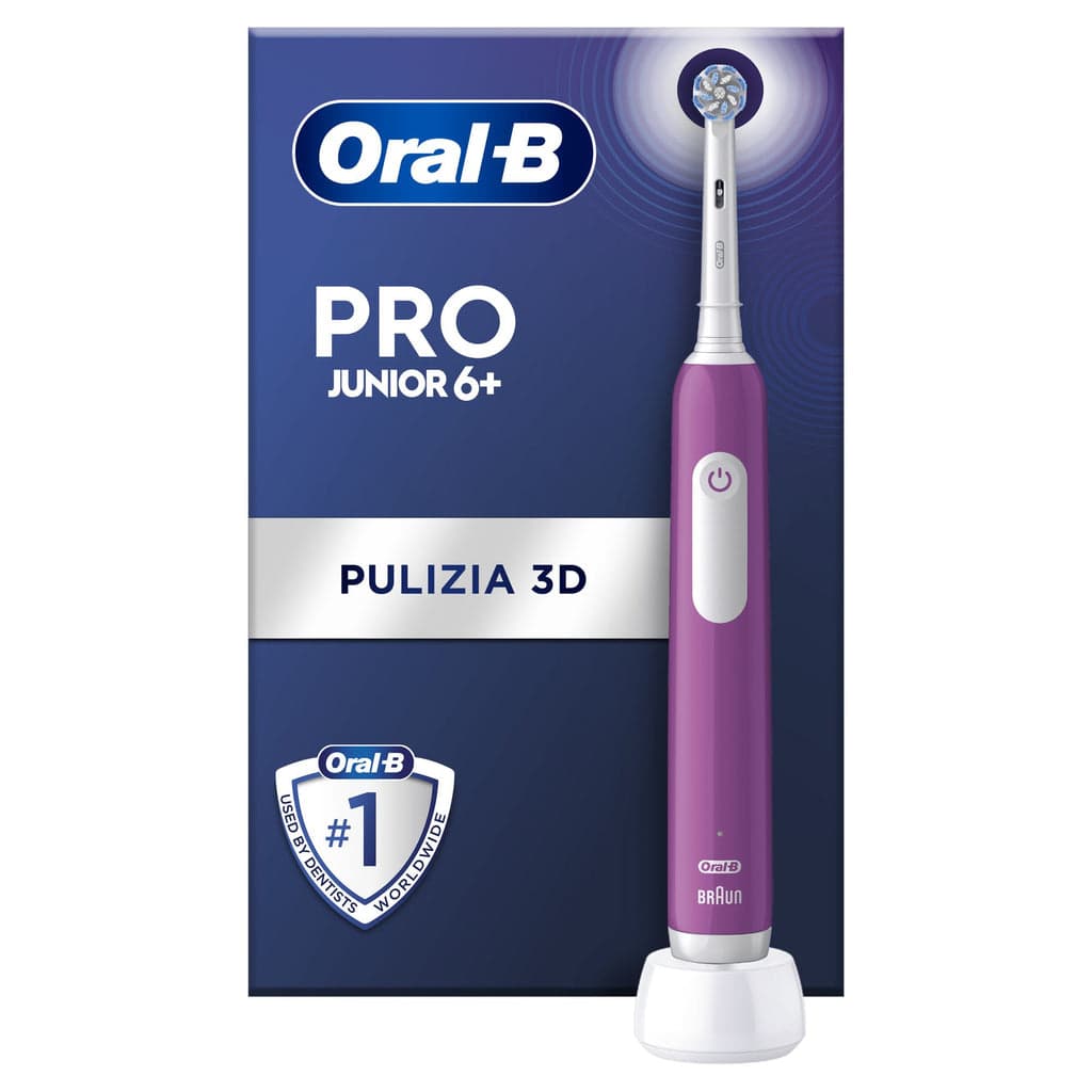 Oral-B Junior 8006540742891 escova de dentes elétrica Crianças Escova de dentes rotativa Roxo - 8006540742891