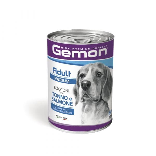 Ração Húmida Gemon Cão Adulto Médio Atum e salmão 415g