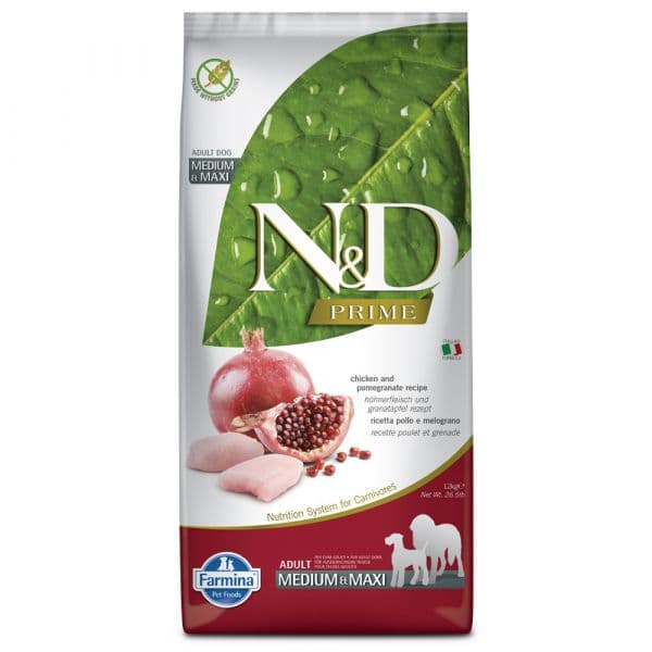 Farmina N&D Prime Adulto Medium/maxi Frango & Romã 12Kg