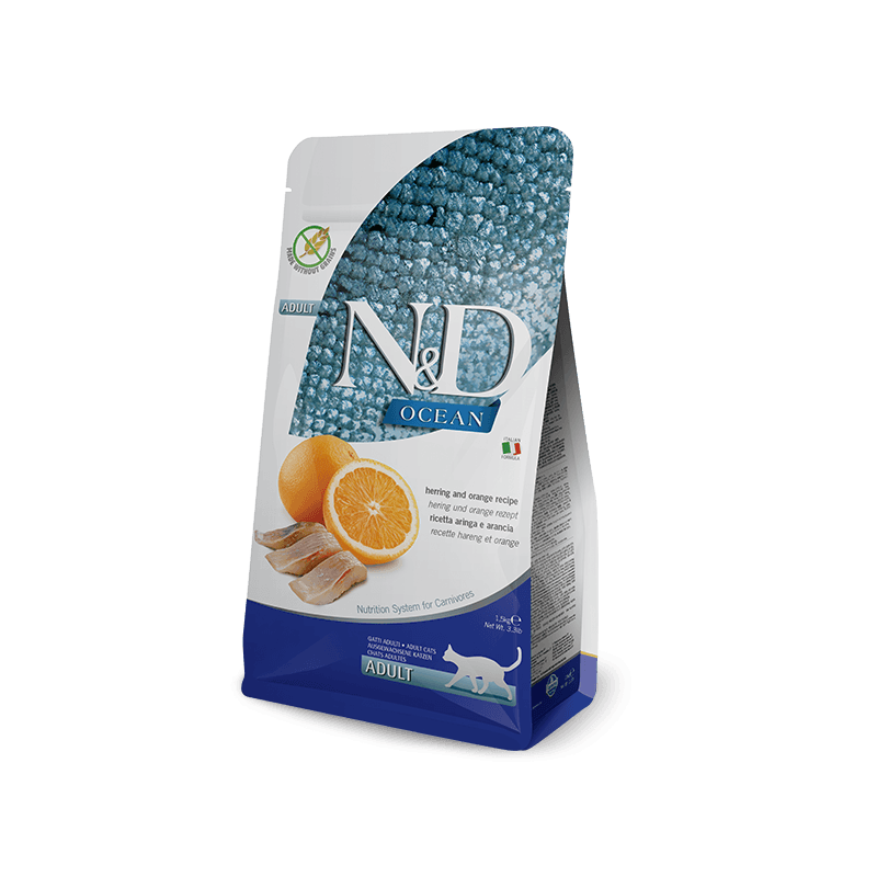 Farmina N&D Ocean Cat Adult Arenque e Laranja