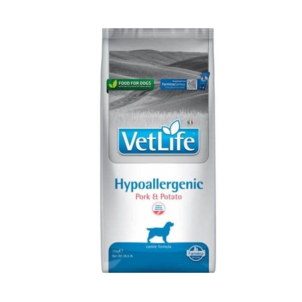 Vet Life Cão Hypoallergenic 12 Kg Porco E Batata