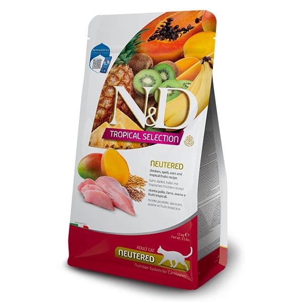Farmina N&D Tropical Selection Gato Adulto Esterilizado Frango 10Kg