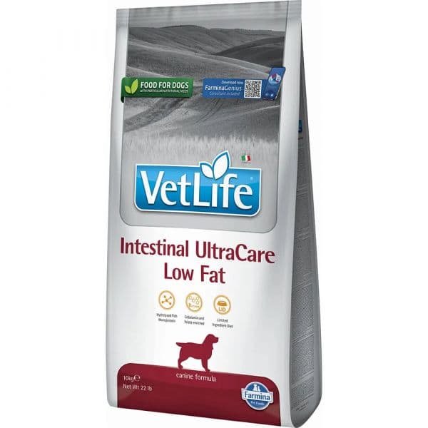 Farmina Comida Para Cães Vetlife Intestinal Ultracare Low Fat Adult Peixe 10kg