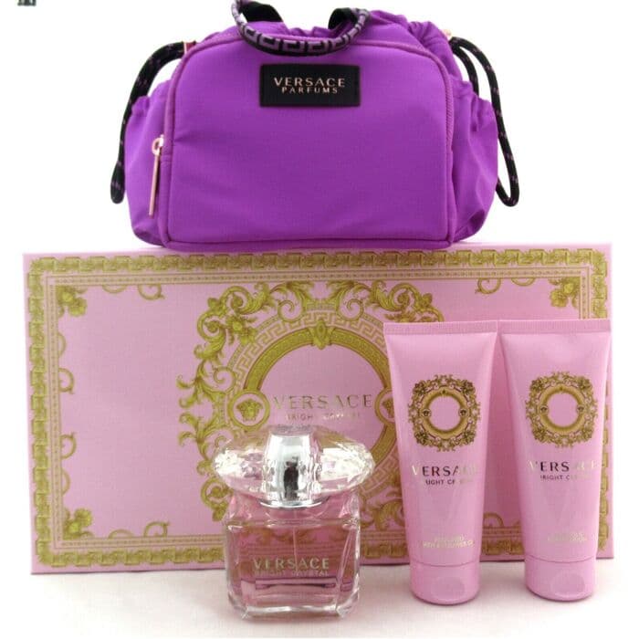 Bright Crystal Gift set EDT 90 ml, body lotion 100 ml, Gel de Banho 100 mlecosmetic bag