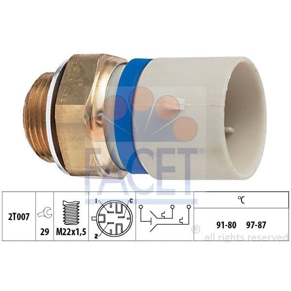 Facet Interruptor de Temperatura, Ventilador D - 7.5701