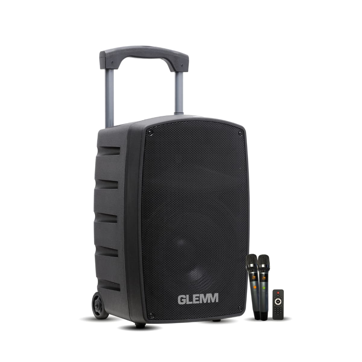 Coluna Portátil 15″ 300W USB/MP3/BT + 2 Microfone UHF