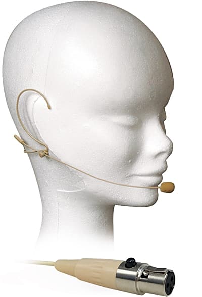 Microfone Cabeça Ficha Mini XLR – Creme
