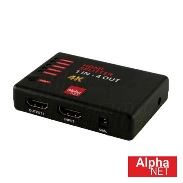 Alphanet Distribuidor Comutador Hdmi 1 Entrada 4 Saídas - CT304/6-1