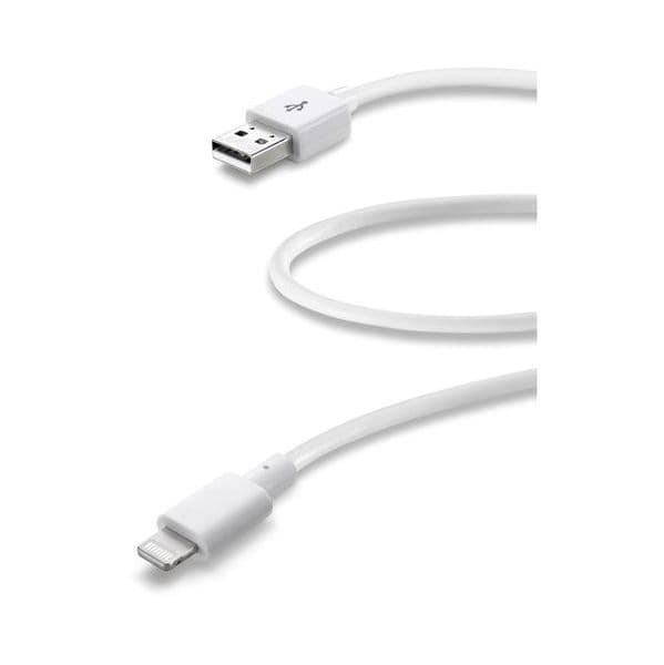 Cellular Line Cabo de Dados USB Tipo A/Lightning USB 2.0 0,6m Branca
