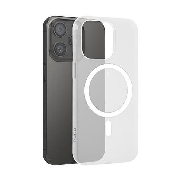Puro Capa Silicone Nude 0.3 para iPhone 15 Pro Matte Clear