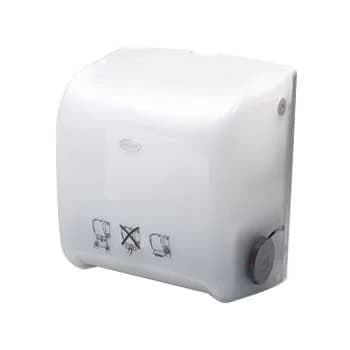 Dispensador Toalhas Rolo c/Auto Corte Mao BulkySoft Branco