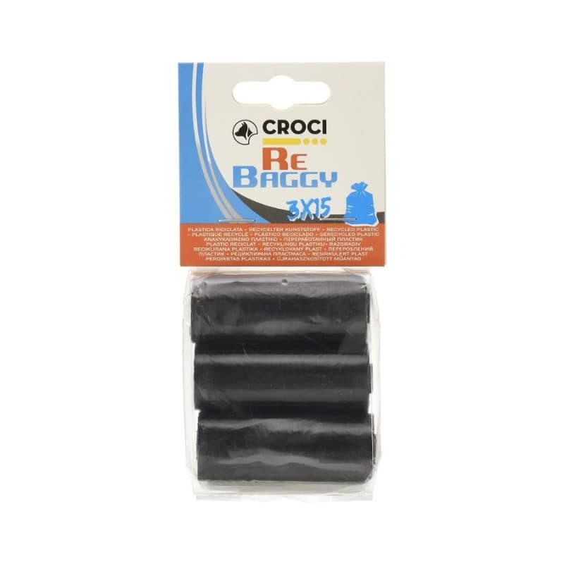 SACOS HIGIENICOS RECICLADOS PRETO CÃO 3 X 15un