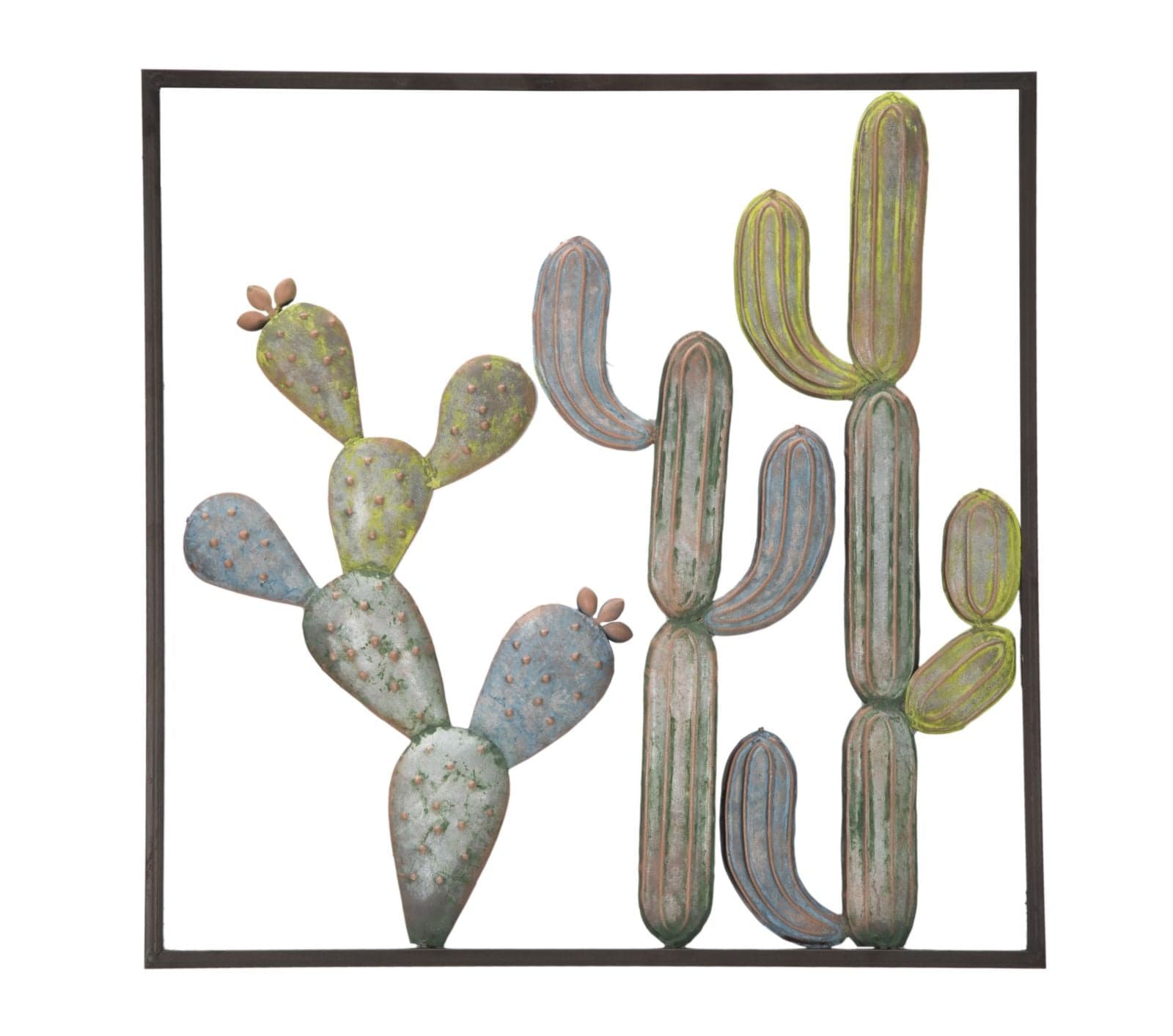 Painel em Ferro Cactus-Frame -C- Cm 50x1,3x50