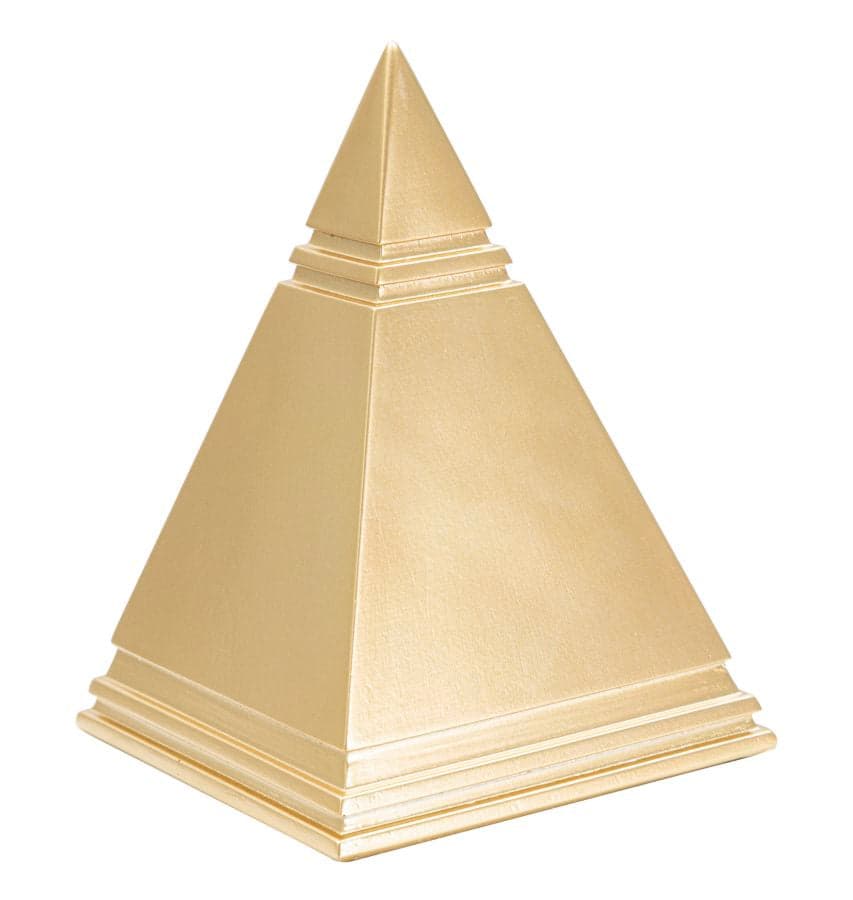 Pirâmide Dourado Cm 11,5x11,5x15,5
