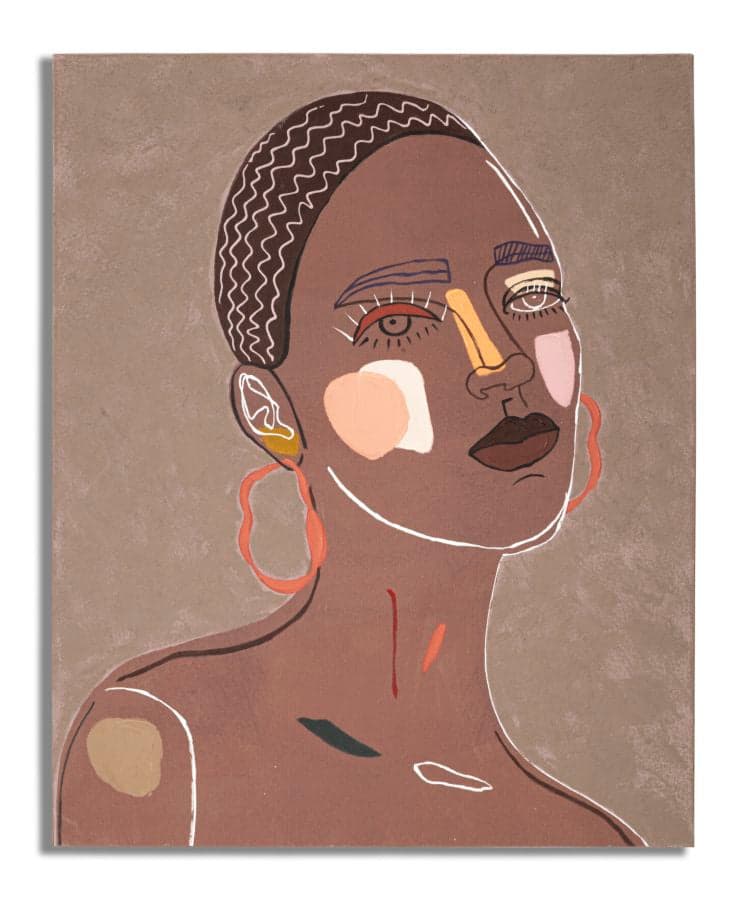 Pintura Sobre Tela Tribal -A- Cm 80x2,8x100