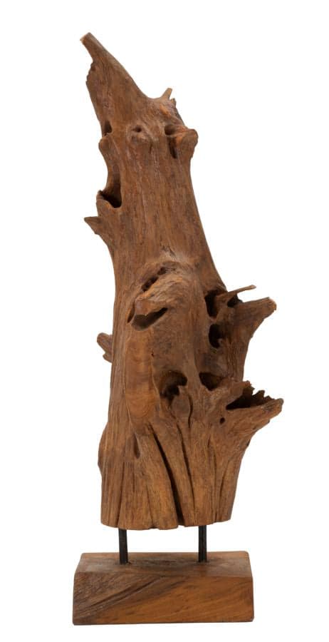 Escultura Akar em Teca Reciclada Cm 23x27x64