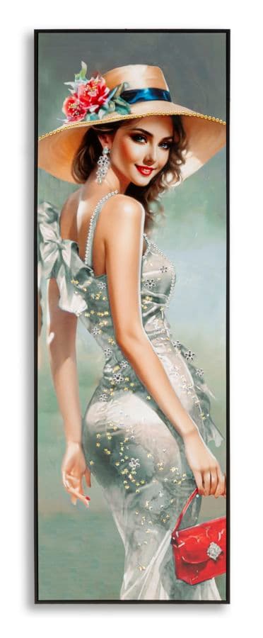 Pintura Sobre Tela Lacado Elegant com Moldura -A- Cm 52x4,5x152