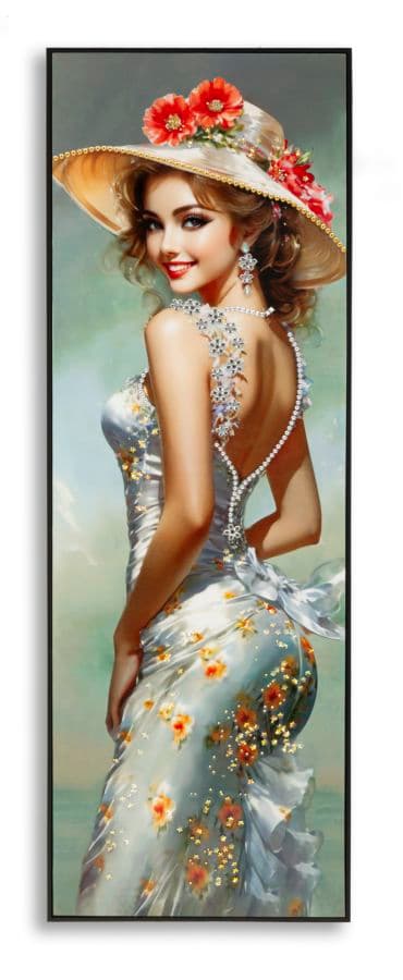Pintura Sobre Tela Lacado Elegant com Moldura -B- Cm 52x4,5x152