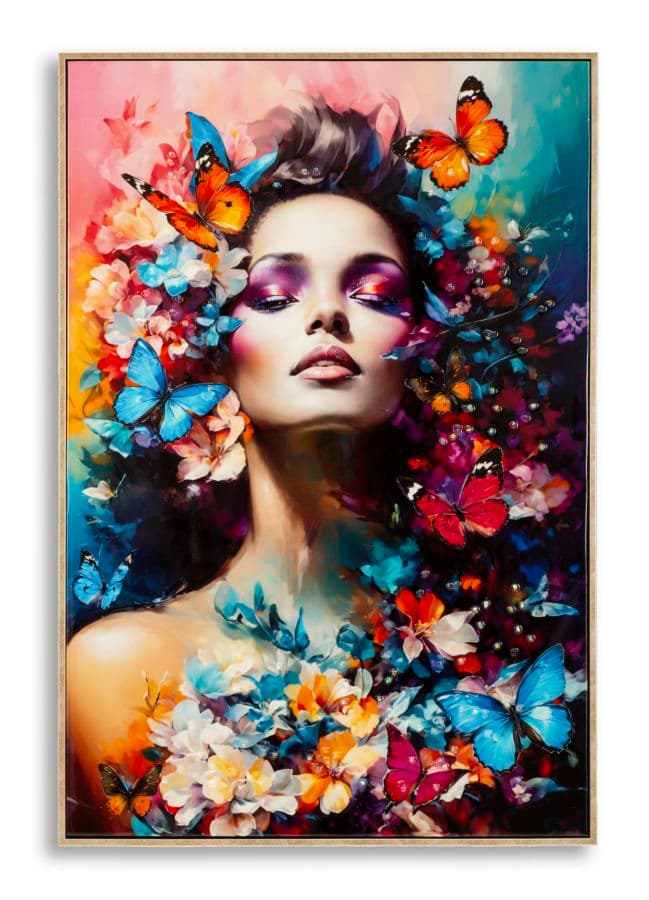 Pintura Sobre Tela Lacado Marty com Moldura -A- Cm 62x4x92