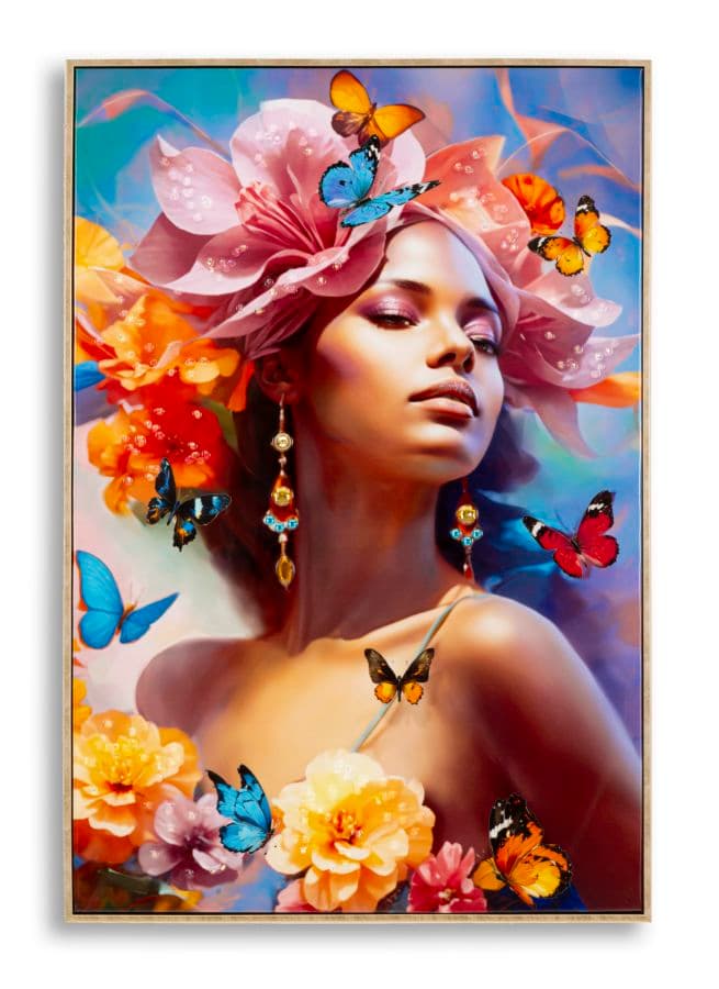 Pintura Sobre Tela Lacado Marty com Moldura -B- Cm 62x4x92
