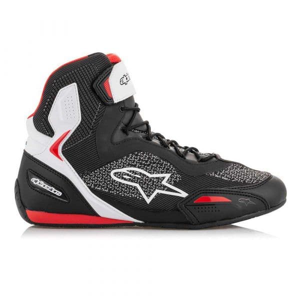 Alpinestars Botas Faster-3 Rideknit Black White Red - 2510319-123-6