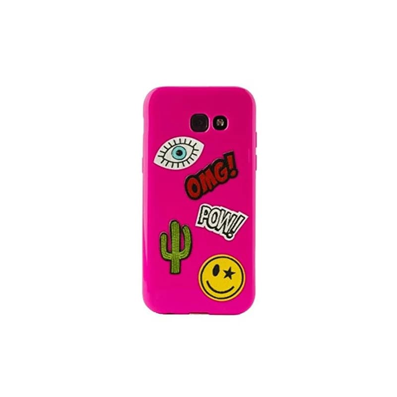 Puro Capa TPU Patch Mania Shock Pink para Samsung A3 2017